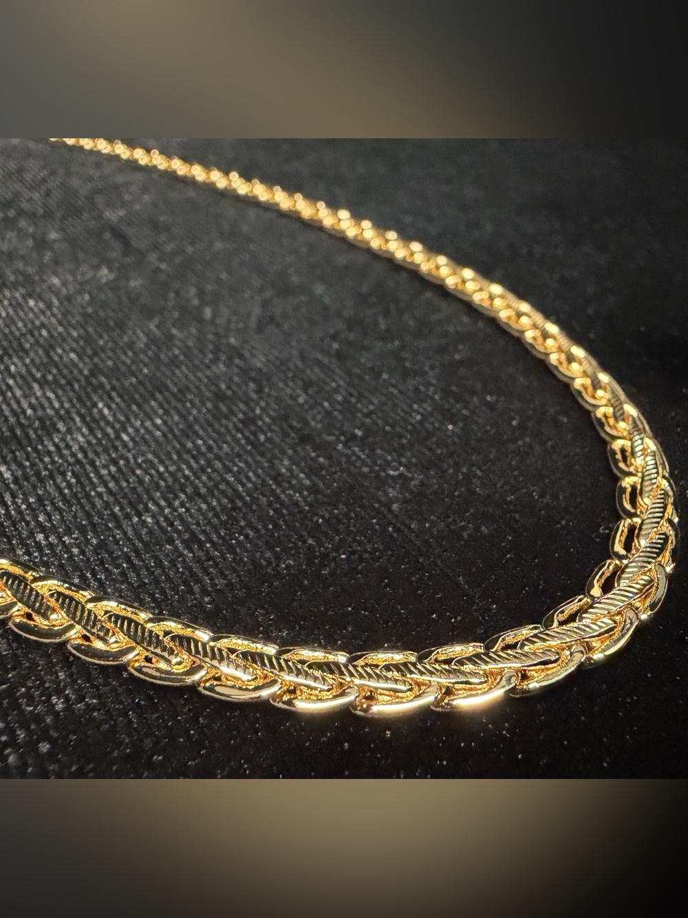 Twisted Rope Wheat 22in 5.3MM Necklace 14K Gold Finish. Brand New and Beautiful